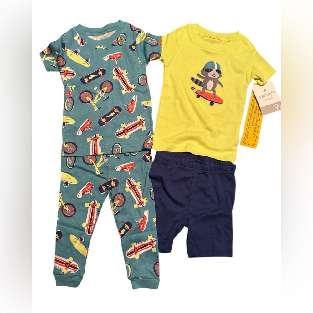 Carter's Kids Pajama Set - Teal and Yellow